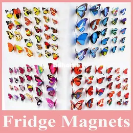 Hot Sell 100 pcs/lot Beautiful Decorative Artificial Butterfly Magnet for Fridge Decoration, Butterfly Magnet for Decoraion