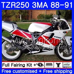 Ciało dla Yamaha TZR250RR RS RR YPVS TZR250 88 89 90 91 244HM.14 TZR-250 TZR250 3MA TZR 250 stock Biały Ramka 1988 1989 1990 1991 Zestaw targowy