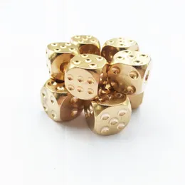 Brass Dices Solid Dice Hand-polished Bar Supplies Drinking Dice Barware Party Game Entertainment Accessories Dice yq00494
