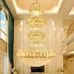 American Modern Crystal Chandelier Lights Fixture LED Light European Chandeliers Hotel Lobby Hall Home Inomhusbelysning Dia 80cm/100cm/120cm