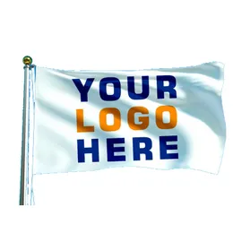 Custom Flag Banner 3x5 ft 90x150cm Alla logotyp Gör din egen designfärg 100d Polyester Utskrift Drop Shipping Custom Flags