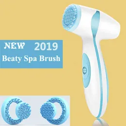 Electric Beauty Spa Brush Spa Masażer Głęboki Czyszczenie Trądzik Szczotka Silikonowa Cleanser Szczotka do pielęgnacji skóry Masaż