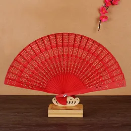 Fragrance Wooden Fans Wedding Favor Party Gift Chinese Japanese Sandalwood Folding Hand Fan Photographic Props W9279
