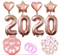 2020 Aluminiowy Balon Zestaw Boże Narodzenie Specjalne Zestaw Konfetti Balon Nowy Rok Układ Sceny Hel Balon
