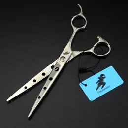 freelander 7.0 inch 62HRC hardness 9CR stainless steel with hole and sapphire on hand hair cutting scissors