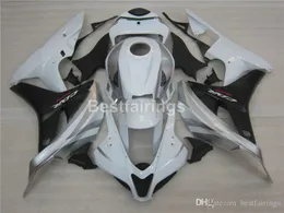 Injeção Moldada Kit de Feira para Honda CBR600RR 2007 2007 Fairings Black Clássicos Branco Set CBR600RR 07 08 LL26