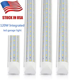 V-Shaped Integrate T8 LED Tube 2400MM 4 5 6 8 ft Feet LED Fluorescent Lamp 8ft 120W LED Light Tubes Cooler Door Lighting