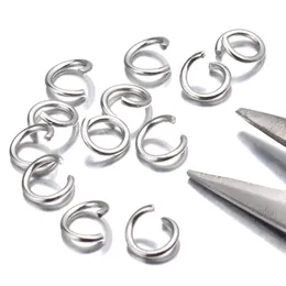 1000 teile/los Gold silber Edelstahl Offene Biegeringe 4/5/6/8mm Split Ringe Anschlüsse für DIY Schmuck Machen