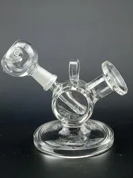 3Inch Mini Hand Glass Water Pipes Inline Perc Dab Rigs Bong with Bowl Hookah Easy to carry