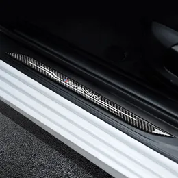 Accessories Door Sill Scuff Plate Guards Carbon Fiber Door Sills Protector Stickers For BMW F10 F30 F34 E70 X1 X5 X6 Car Styling222S