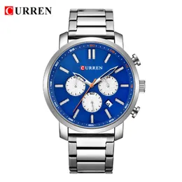 Luxury Brand Military Sport Mens Watches CURREN Stainless Steel Wristwatch For Man Chronograph Watch Date Male Clock Relogio2343