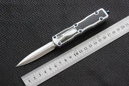 MIKER knives D2 steel  carbon fiber inlay(2.88"satin)6061-T6 aluminum handle pocket fruit knife Tactical Survival knives