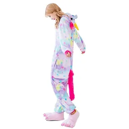 H vinter unisex unicorn pamas kigurumi djurstjärna pajamas kvinnor vuxna onesies cosplay flanell onesie sömnkläder hel5215871