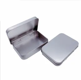 24 UNIDS / Lote Caja de Latas Con Bisagras Vacías Rectangulares de Metal Contenedores de Hierro Mini Kit de Almacenamiento Pequeño Portátil Organizador para el Hogar Dulces de Boda bo295c