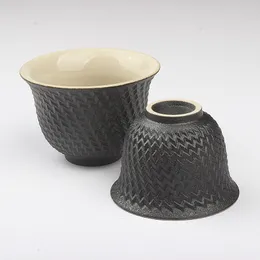 Czarny Vintage Ceramiczne Herbata Cup For Peer Teacups Porcelan Japanese Teacup Drinkware Home Decor Tea Akcesoria