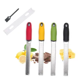 Citrus Lemon Zester Cheese Grater Parmesan Cheese Lemon Vegetables Razor-sharp Stainless Steel Blade Protective Cover Dishwasher Safe