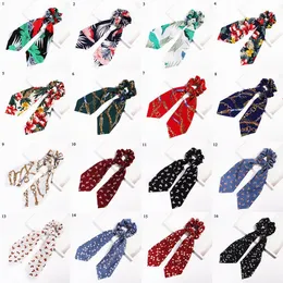 2 Stück Satin-Haargummis Mit Schleife – Geknoteter Scrunchy Mit Langem Band (Rot, 8 Cm Durchmesser)