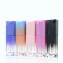 5ml Pusty Plastikowy Lip Gloss Tube Square Pink Blue Gradient Kosmetyczne kosmetyczne Płynna Szminka Butelka Oil Butelka F2697