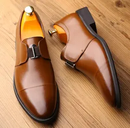 Hot Style- 2020 Styl Prawdziwej Skóry Mężczyźni Oxfords, Slip On Business Men Shoes Wedding Buty, Mężczyźni Sukienka Buty