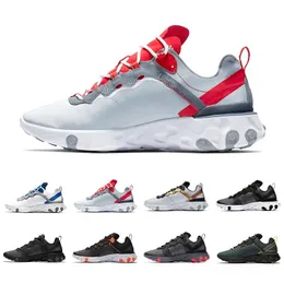 2021 klejone szwy buty do biegania Solar Red React Element 87 55 Total Orange Men Designer Sports women Trainer 55s Sneakers