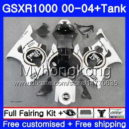 +Tank lucky white hot For SUZUKI GSX R1000 GSX-R1000 GSXR1000 01 02 03 04 299HM.4 GSXR-1000 K2 K3 GSXR 1000 2000 2001 2002 2003 2004 Fairing