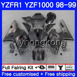 Nadwozie dla Yamaha YZF R 1 YZF1000 YZF-R1 1998 1999 Rama 235HM.49 YZF-1000 Matowy Czarny Hot YZF R1 98 99 YZF 1000 YZFR1 98 99 Owalnia ciała