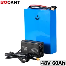 Powerful 1500W 2000W 48V 60Ah electric bike battery for 32650 cell 13S 48V 1000W lithium battery US EU free taxes / duty