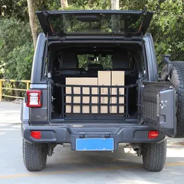 Jeep Wrangler JK JL 2007-20191878 için arka bagaj ağ arabası izolasyonu net gövde organizatör kargo net