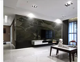 Customized 3d mural wallpaper photo wall paper Modern high-grade atmospheric slab marble living room TV sofa background mural