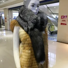 New Hot Real Fox Fur Cachecóis Mulheres Inverno Natural Fox Fur Pescoço Warming Collar Aquecido Elegante Russa Moda Elegante Mulher cachecol