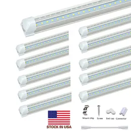 V em forma de tubos LED integrados leves 4 pés 5 pés 6 pés 8 pés Tubo LED T8 36W 72W laterais duplas lâmpadas Shop iluminação