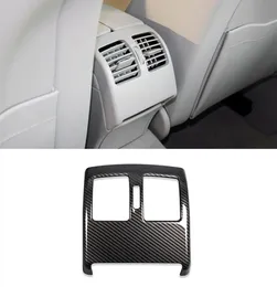 Carbon Fiber Style Rear Air Outlet Frame Decoration Cover Trim For Mercedes Benz C class W204 2008-2013 ABS Car Styling
