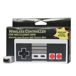 Bezprzewodowy Gamepad dla NES Mini Classic Edition Bezprzewodowy Kontroler Nostalgiczny Uchwyt 2 Kolory Retail Pack DHL za darmo