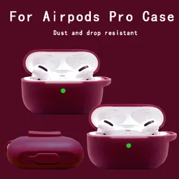 Silikon Kulaklık Kılıf İçin Airpods Pro Lüks Katı Renk Toz geçirmez Anti-fall Koruyucu Yumuşak TPU Kapak İçin Airpods 3 Kablosuz Kulaklık
