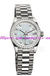 Luxusuhr 278289 278278 Stahl MOP Diamant Zifferblatt/Lünette Damenuhren 31 mm Uhr Automatische Modeuhr Armbanduhr