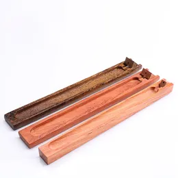 Naturlig Wood Recense Stick Holder Buddhist Trä Joss Stick Holder Heminredning
