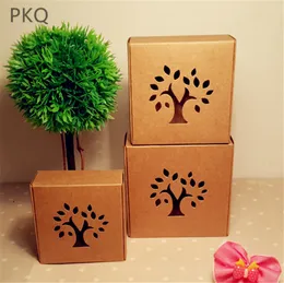 5шт полые крафт-бумаги, коричневая бумага картонная коробка коробки, небольшие подарочные упаковочные коробки, ремесло ручной работы / коробка конфеты 3 размера
