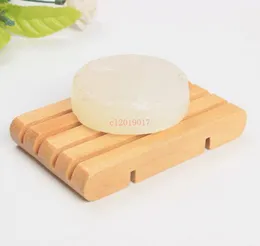 Natural Drewniane Soap Tray Holder Soap Rack Box Container Drewniane mydło Dish Akcesoria łazienkowe