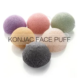 Konjac Facial Puff Face Cleanse Washing Sponge Konjac Exfoliator Cleansing Sponge Facial Care Makeup Tools HHA302