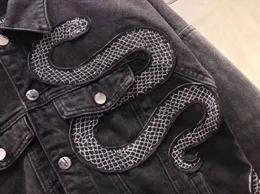 Amiri snake denim jacket top