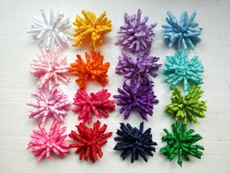 100pcs girl's baby curlers ribbon hair bows flowers clips corker hair barrettes korker ribbon hair ties bobbles accessories PD007