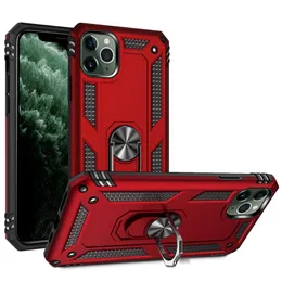 Armour Dual Layer Case 360 ​​Degree Roterande metall Ringhållare Kickstand Shockside Cover för iPhone 11 Pro / iPhone 11 / iPhone 11 Pro Max