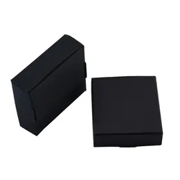 6 4 6 4 2 8cm Black Paperboard Packing Boxes DIY Gift Decorative Kraft Paper Boxes Handmade Soap Package Cardboard Boxes 50pcs lot221Q