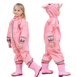 2-9 Anni Impermeabile Impermeabile Per Bambini Pantaloni Bambino Cappotto di Pioggia Pnocho Bambini Rainsuit Outdoor Ragazzo Ragazza Cappotto di Pioggia Per bambini OblBS