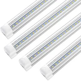 Stock In US + 2ft 4ft 5ft 6ft 8ft LED Tube Lighting V Shape Integrated LED Tubes 8 ft Cooler Door Freezer LED Lights