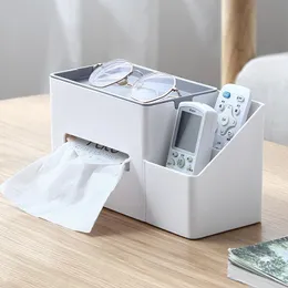 Plastikowa skrzynka na tkanki Proste Home Multi-Funkcja Salon Stolik Desktop Pilot Wykończenie Box Paper Tray MX7271708