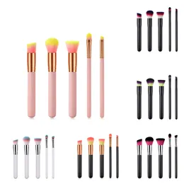 5 PCS Professional Makeup Brushes Set Women Ladies Masquerade Party Cosmetic Powder Foundation Concealer Blusher Brush Pro Toiletries Tool