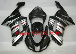 Kit carenatura moto di alta qualità per KAWASAKI Ninja ZX6R 636 07 08 ZX 6R 2007 2008 ABS Set carene nero lucido argento + regali KB18