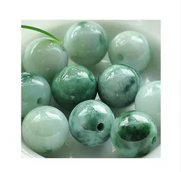 50 Stück Burma natürliche Smaragde Eisblumen schwimmende Perlen DIY halb schwimmende Blume Jade Perlen Armband Halskette Schmuck