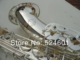 NEW SUZUKI BB TENOR SAXOPHONE Mässing Silverpläterad B Plansprestanda Musikinstrument Saxofon med fallmunstycke Tillbehör